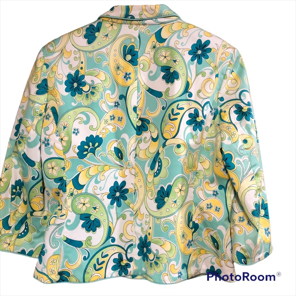 Chadwick’s Paisley & Floral Print Blazer Size 16 - Picture 11 of 13